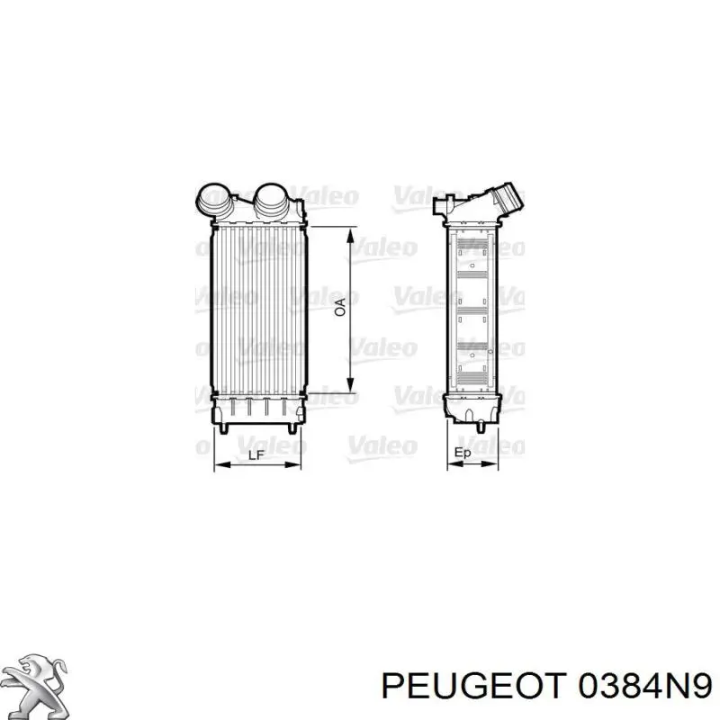 Comprar 0384N9 Peugeot/Citroen Turbo intercooler