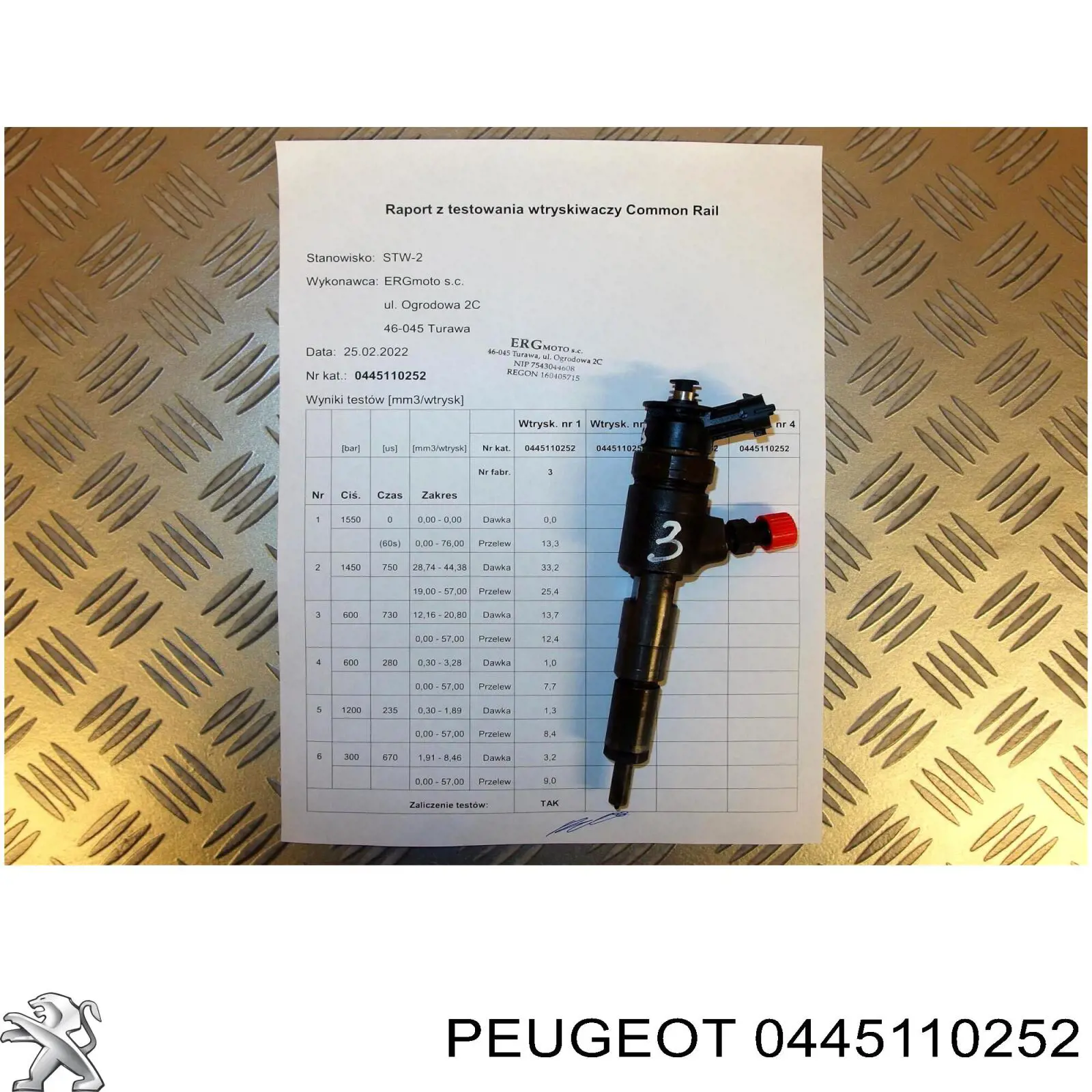 0445110252 Peugeot/Citroen inyector