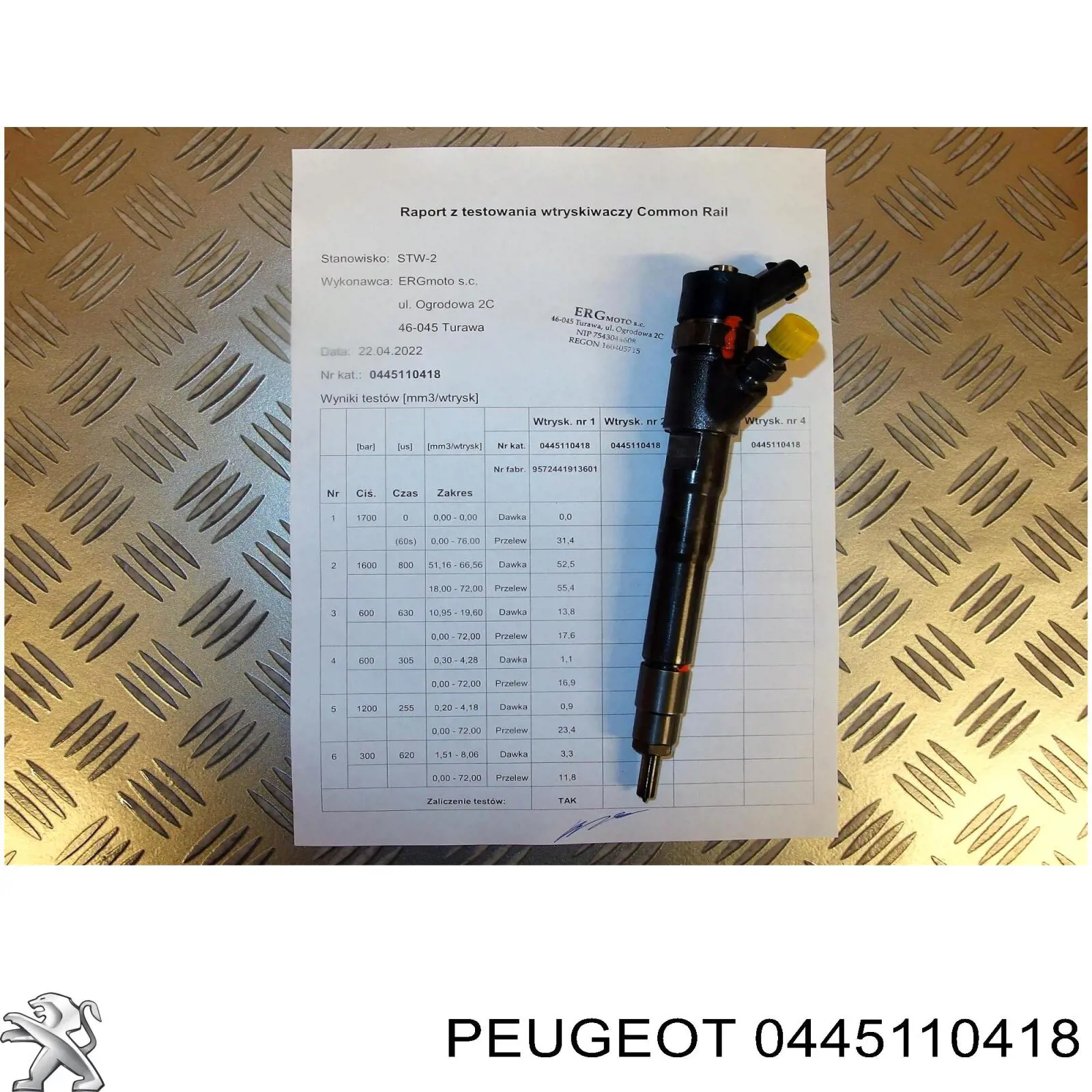 0445110418 Peugeot/Citroen Inyector de combustible