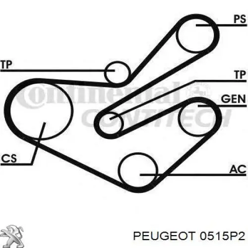 Polea de cigüeñal 0515P2 Peugeot/Citroen