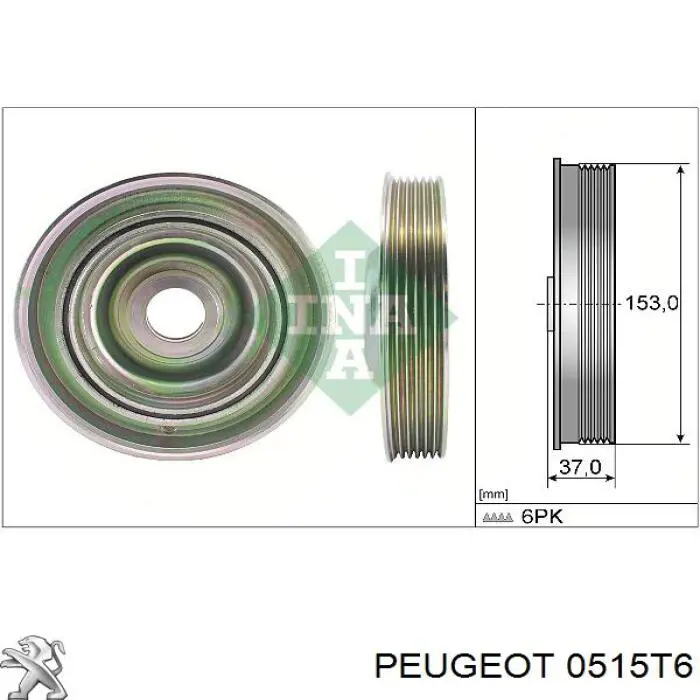 Polea del cigüeñal Peugeot/Citroen 0515T6 precio, desde 39,70 EUR