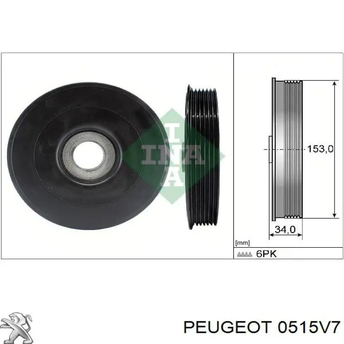 Comprar 0515V7 Peugeot/Citroen La polea del cigüeñal