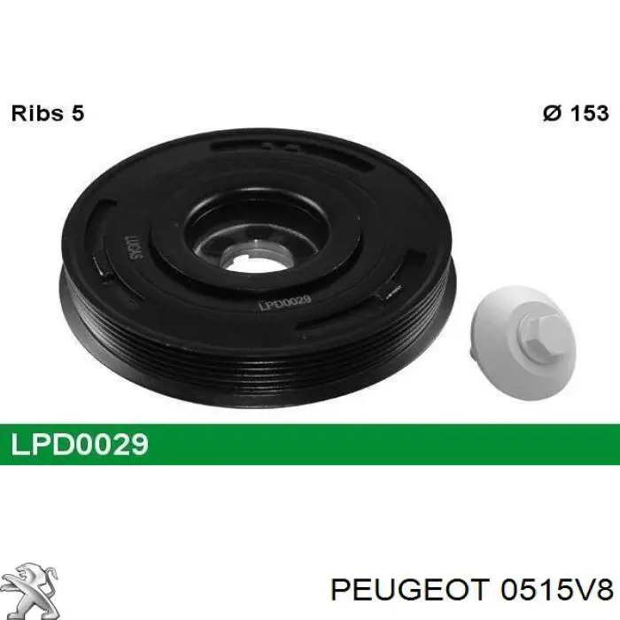 Comprar 0515V8 Peugeot/Citroen La polea del cigüeñal