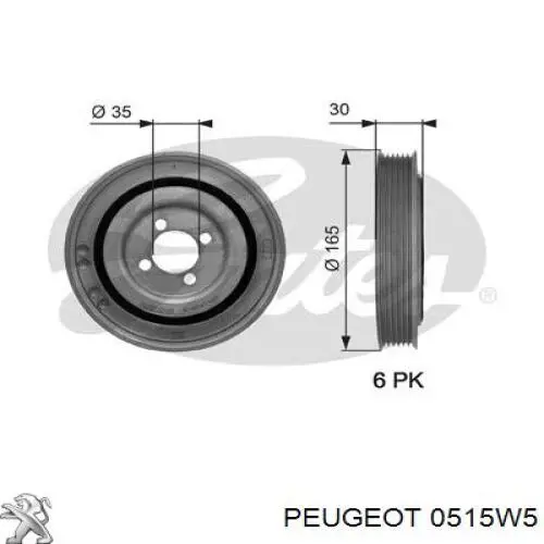Polea de cigüeñal 10907 3RG