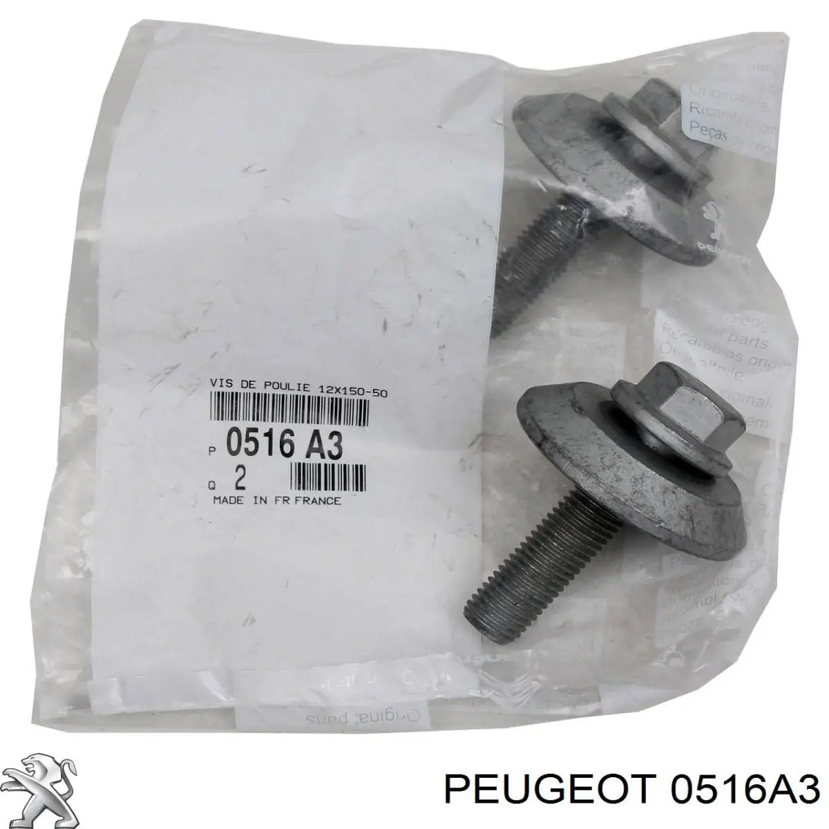 Comprar 0516A3 Peugeot/Citroen Perno de la polea del cigüeñal