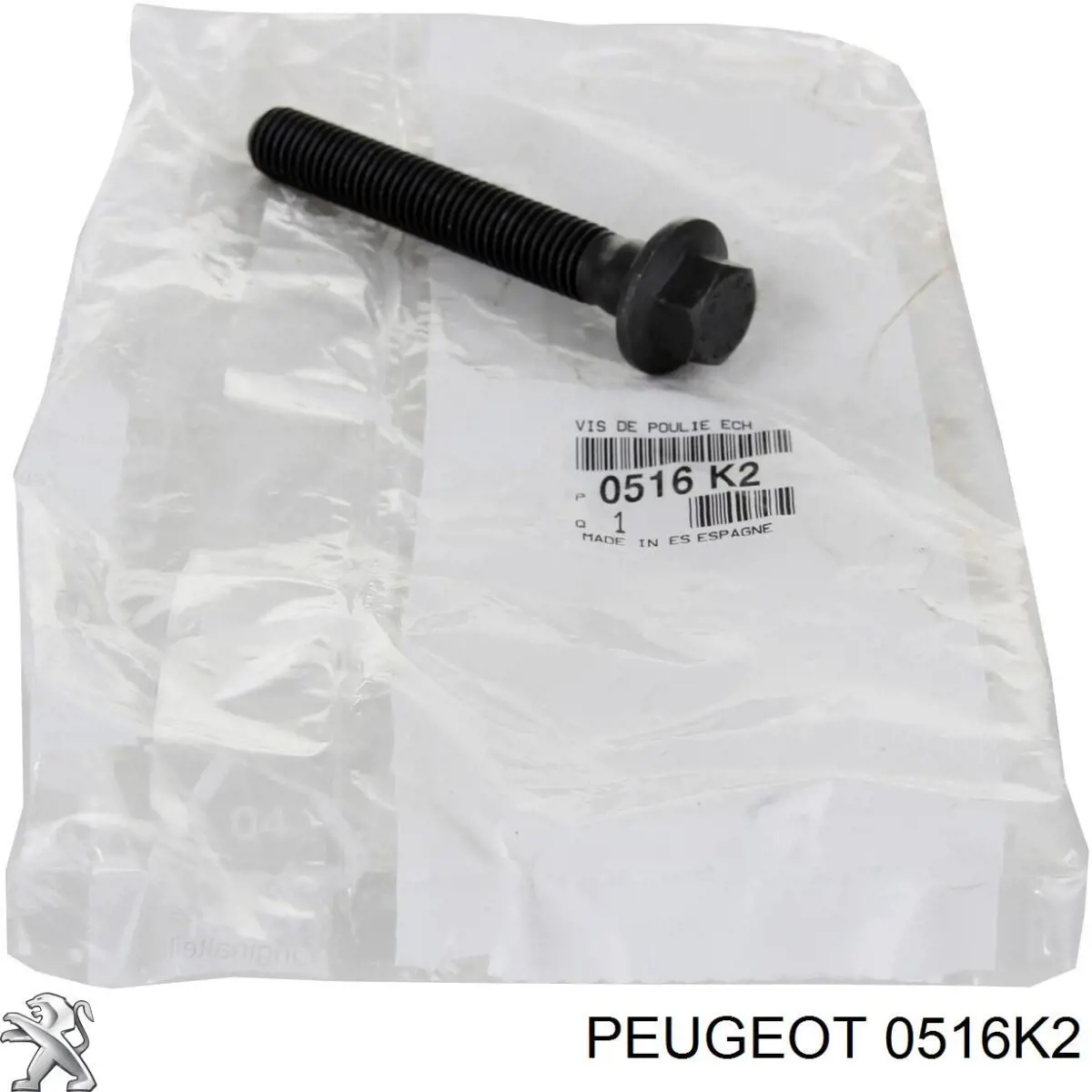 0516K2 Peugeot/Citroen perno de la polea del cigüeñal