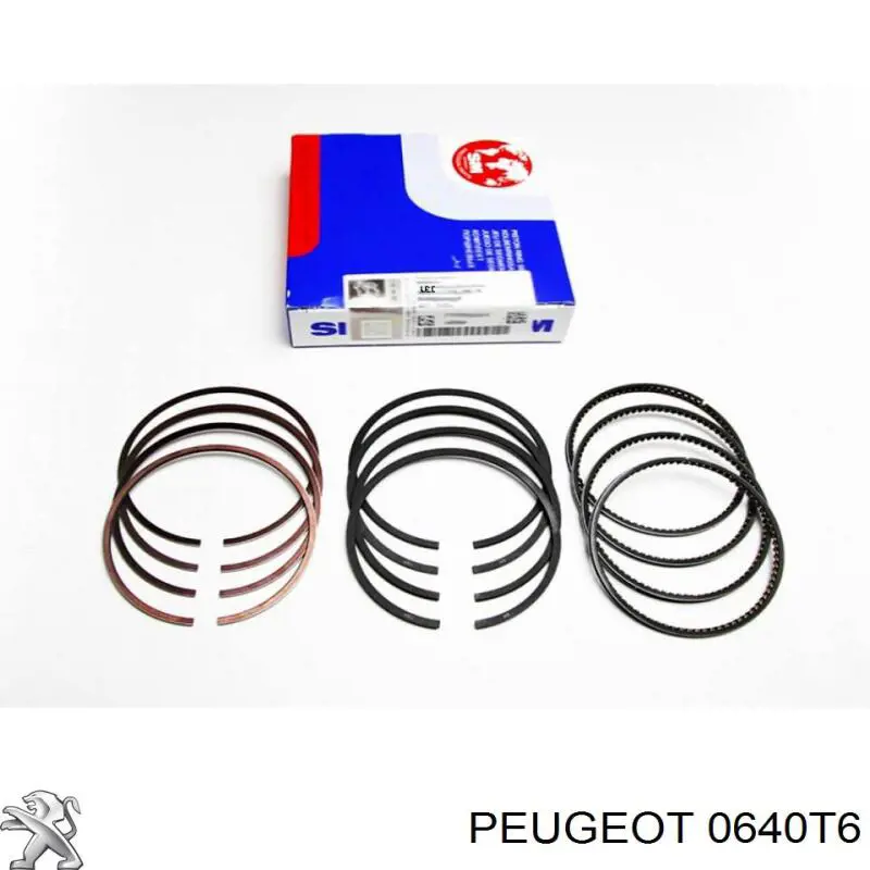0640T6 Peugeot/Citroen aros de pistón para 1 cilindro, std