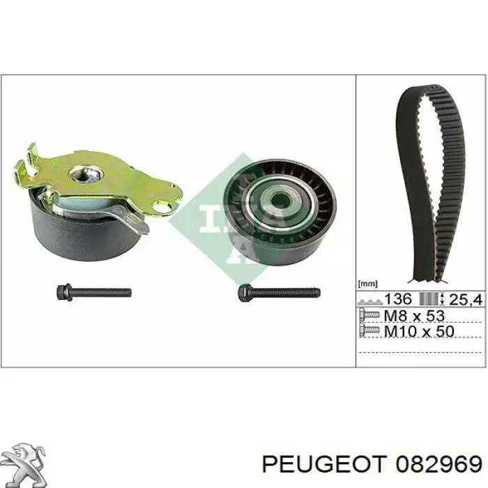 082969 Peugeot/Citroen rodillo, cadena de distribución