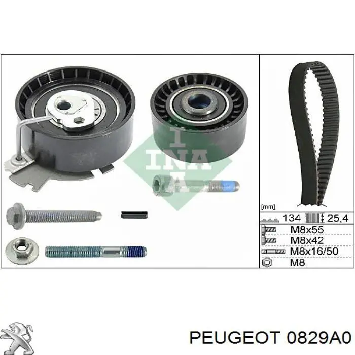 0829A0 Peugeot/Citroen tensor de la correa de distribución