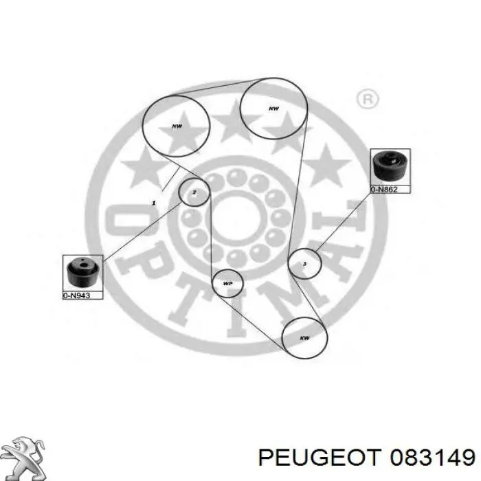 Kit de distribución 83148 Peugeot/Citroen