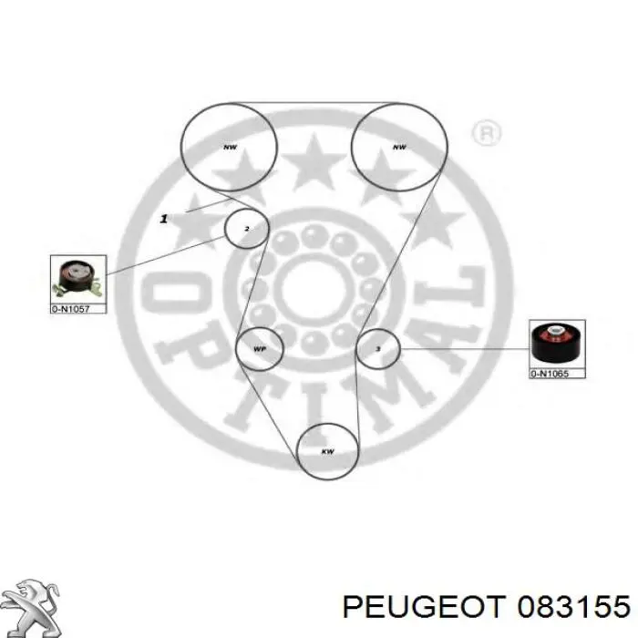 083155 Peugeot/Citroen kit de correa de distribución