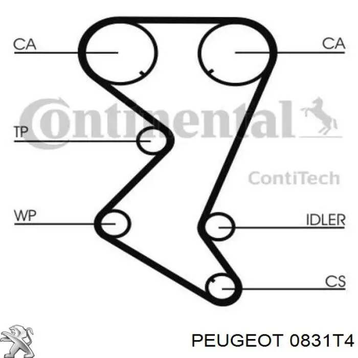Juego de correas dentadas Peugeot/Citroen 0831T4 precio, desde 98,71 EUR