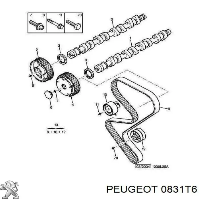 Comprar 0831T6 Peugeot/Citroen Kit de correa de distribución