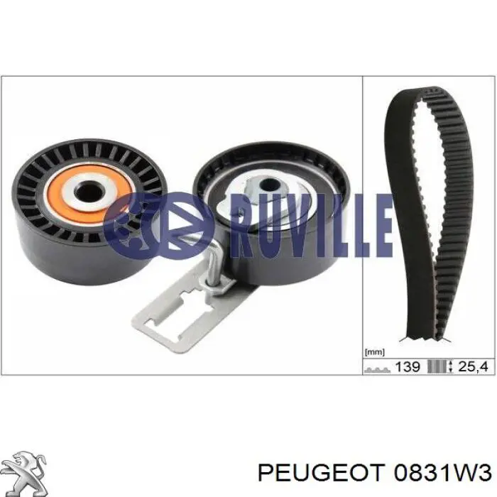 Juego de correas dentadas Peugeot/Citroen 0831W3 precio, desde 124,28 EUR