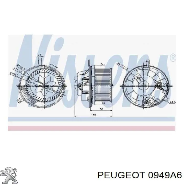 0949A6 Peugeot/Citroen Válvula de escape