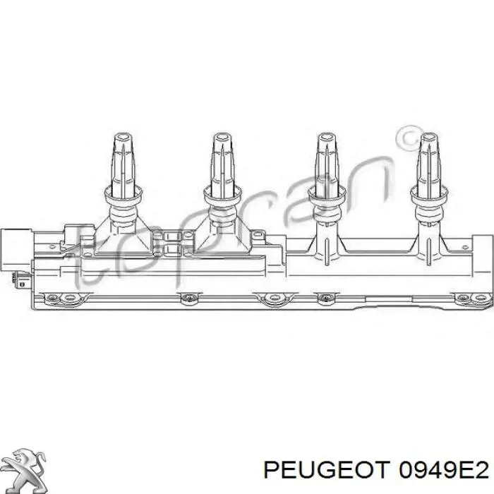 0949 E2 Peugeot/Citroen válvula de escape