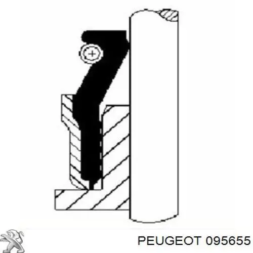 0956.55 Peugeot/Citroen anillo de junta, vástago de válvula de escape