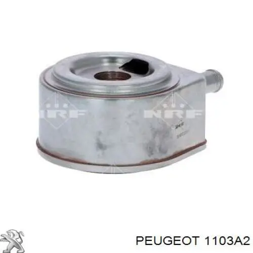 1103A2 Peugeot/Citroen radiador de aceite, bajo de filtro