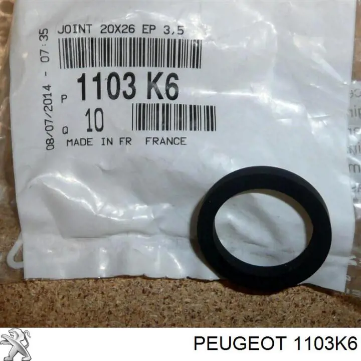 Comprar 1103K6 Peugeot/Citroen Junta del adaptador del filtro de aceite