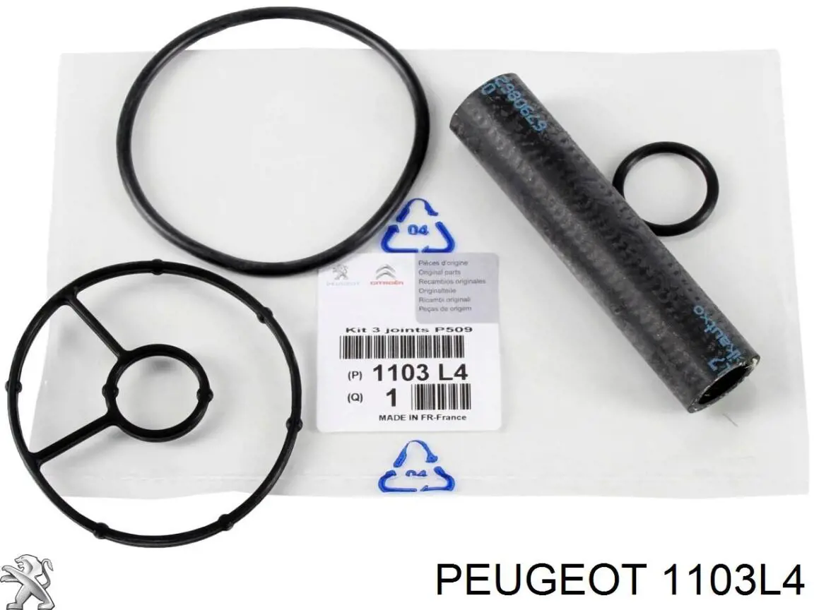 1103L4 Peugeot/Citroen juego de juntas de la carcasa del filtro de aceite