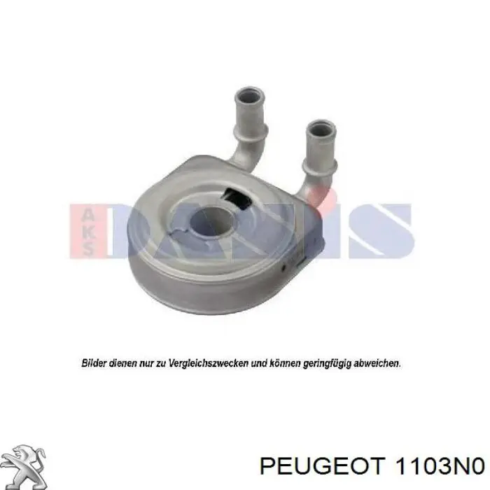 1103N0 Peugeot/Citroen radiador de aceite, bajo de filtro
