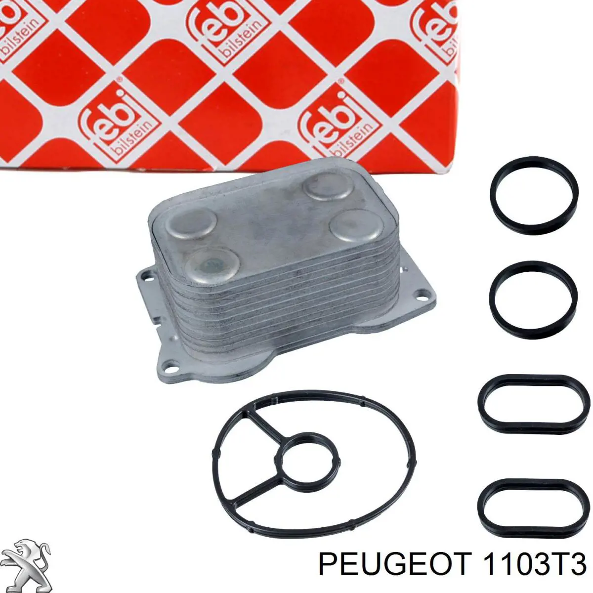 1103T3 Peugeot/Citroen radiador de aceite, bajo de filtro