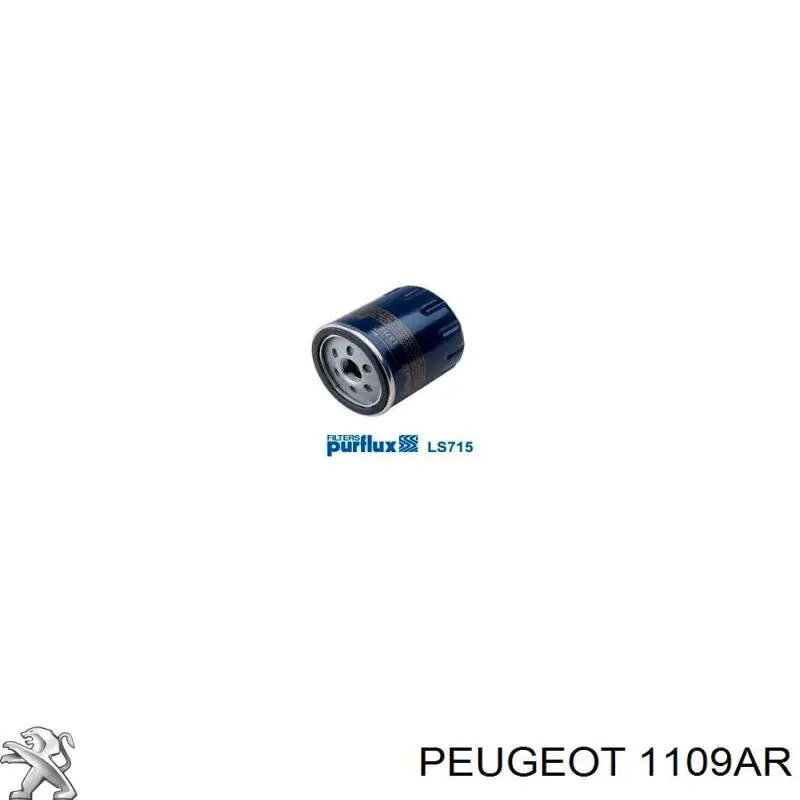 1109AR Peugeot/Citroen filtro de aceite