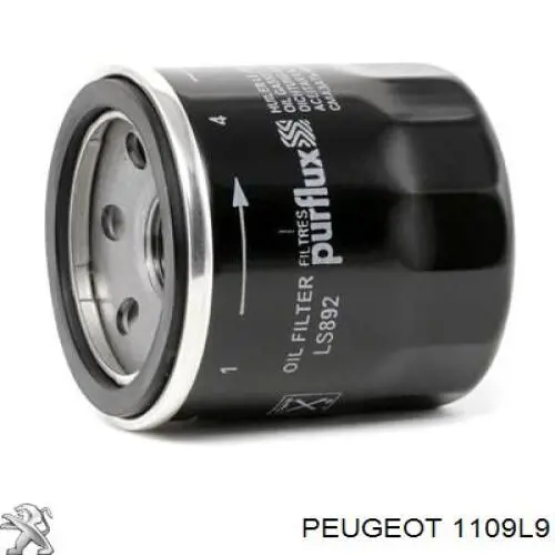1109L9 Peugeot/Citroen filtro de aceite