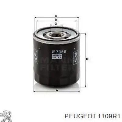 Filtro de aceite Peugeot/Citroen 1109R1 precio, desde 4,61 EUR