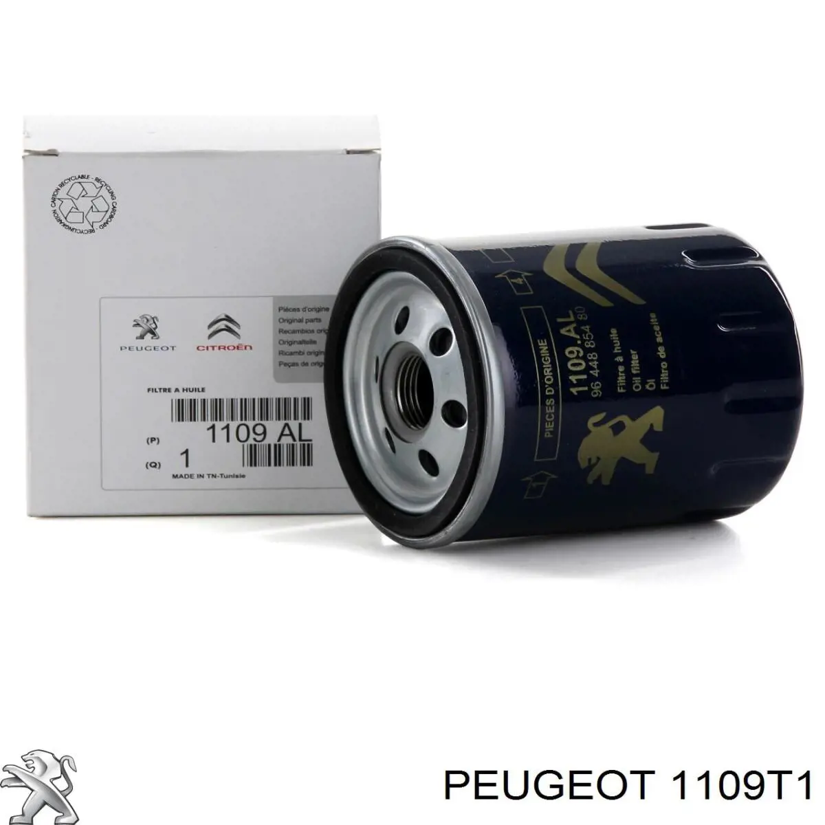 1109T1 Peugeot/Citroen filtro de aceite