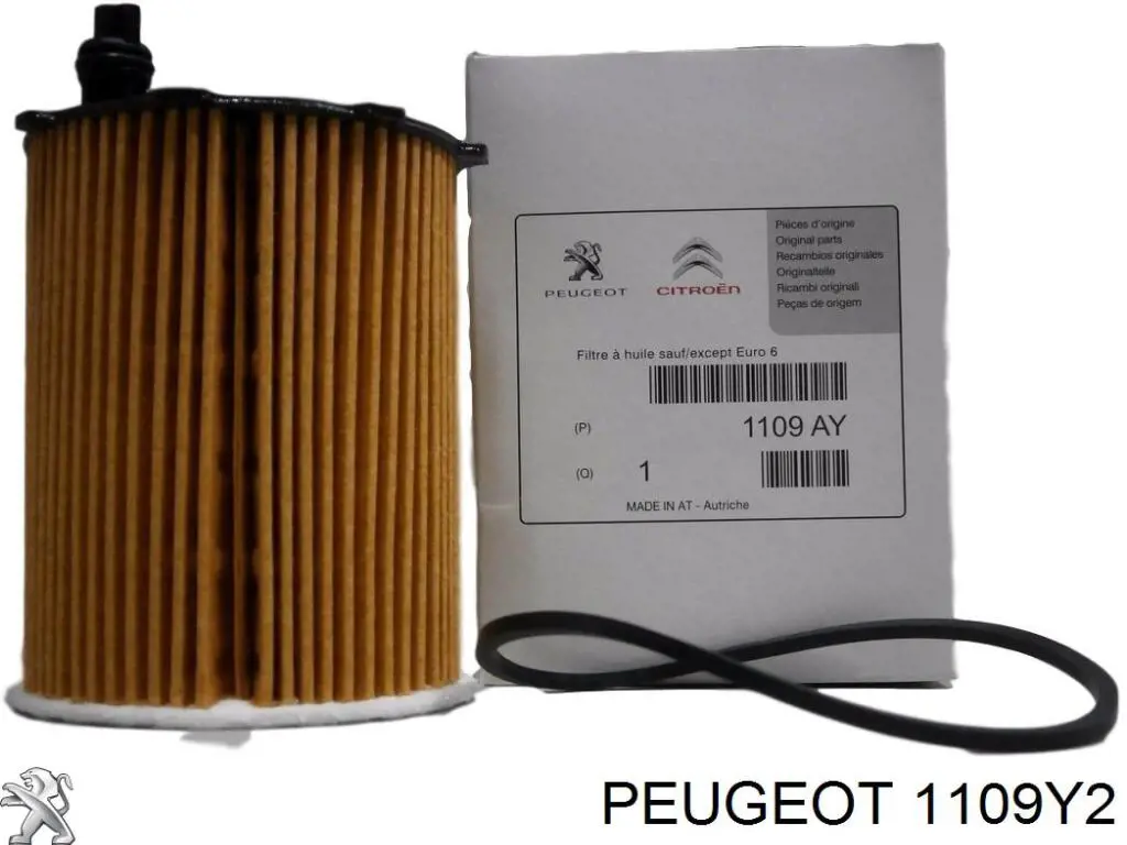 1109Y2 Peugeot/Citroen filtro de aceite