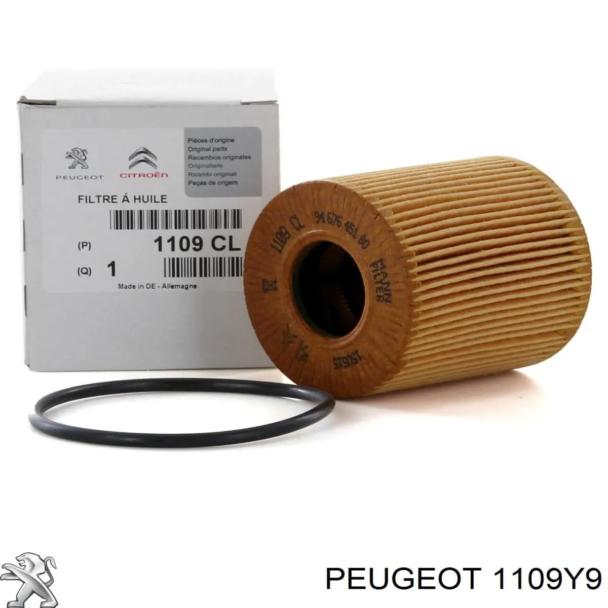 1109Y9 Peugeot/Citroen filtro de aceite