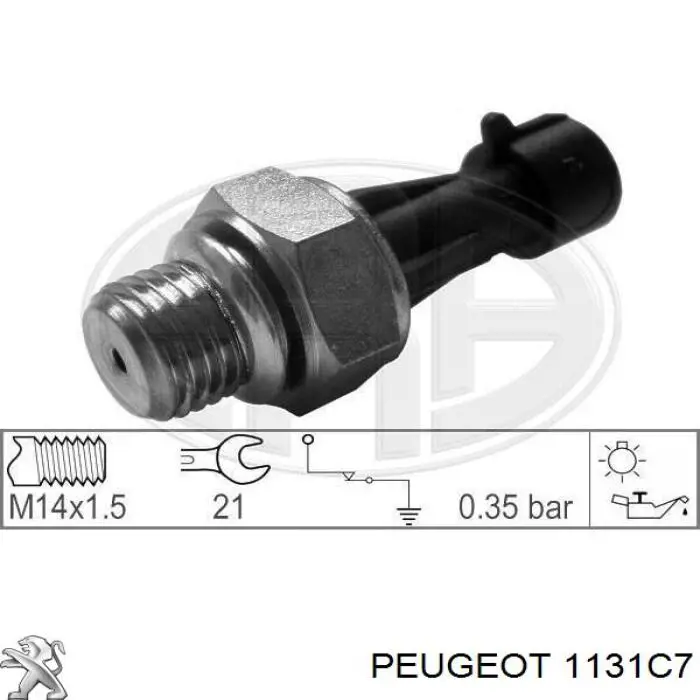 Comprar 1131C7 Peugeot/Citroen Sensor de presión de aceite