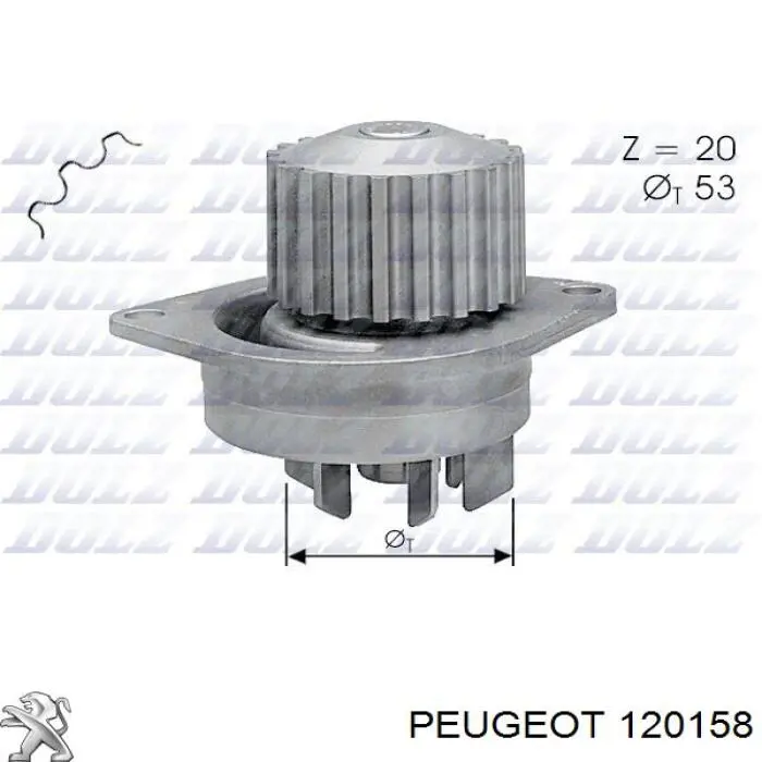 120158 Peugeot/Citroen bomba de agua