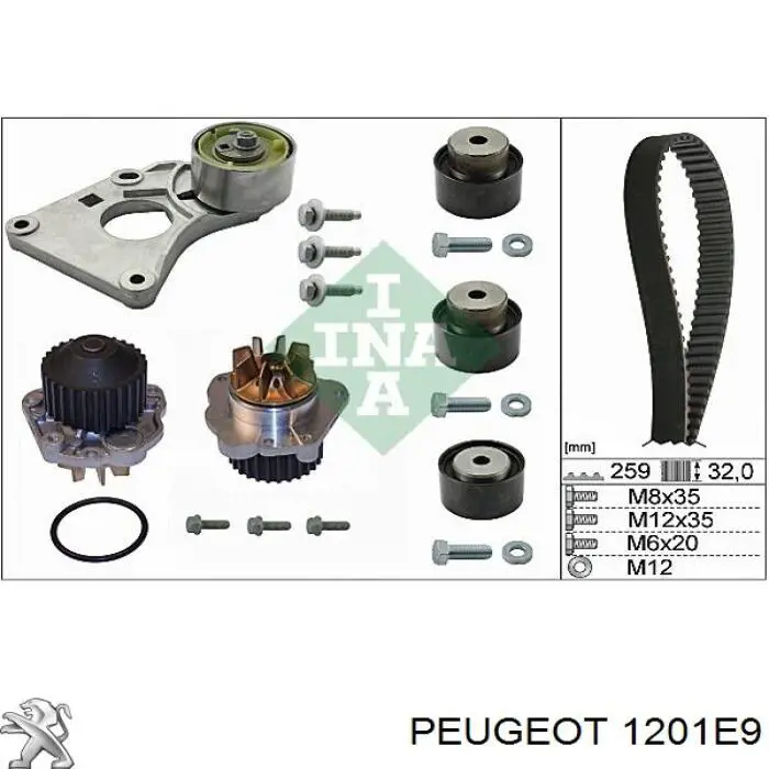 Comprar 1201E9 Peugeot/Citroen Bomba de agua para motor