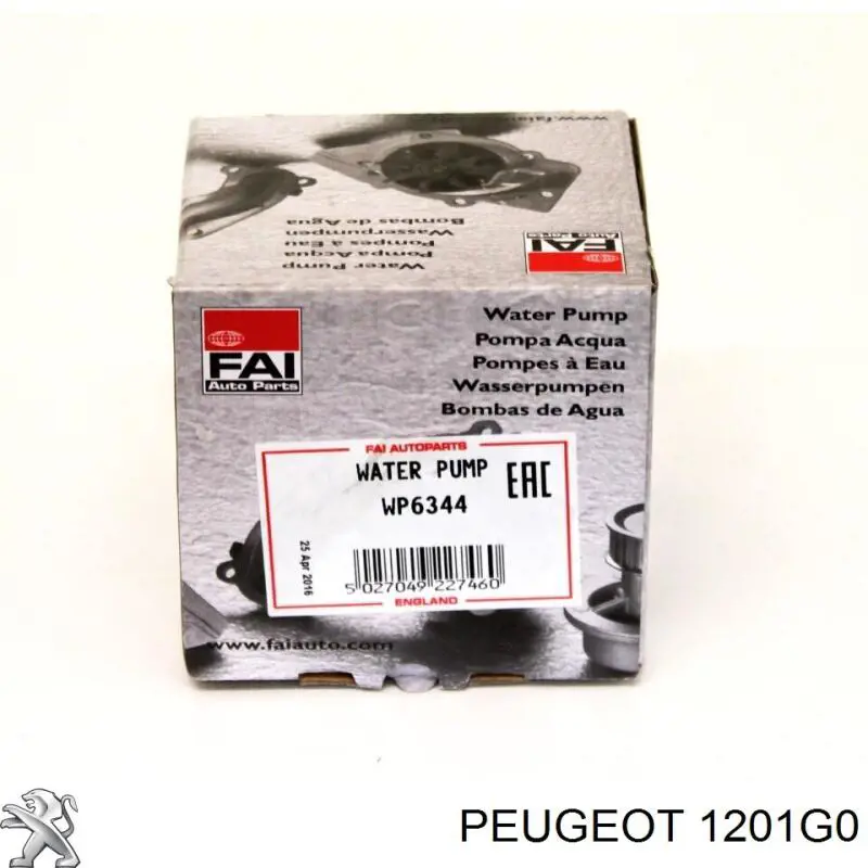 1201G0 Peugeot/Citroen bomba de agua