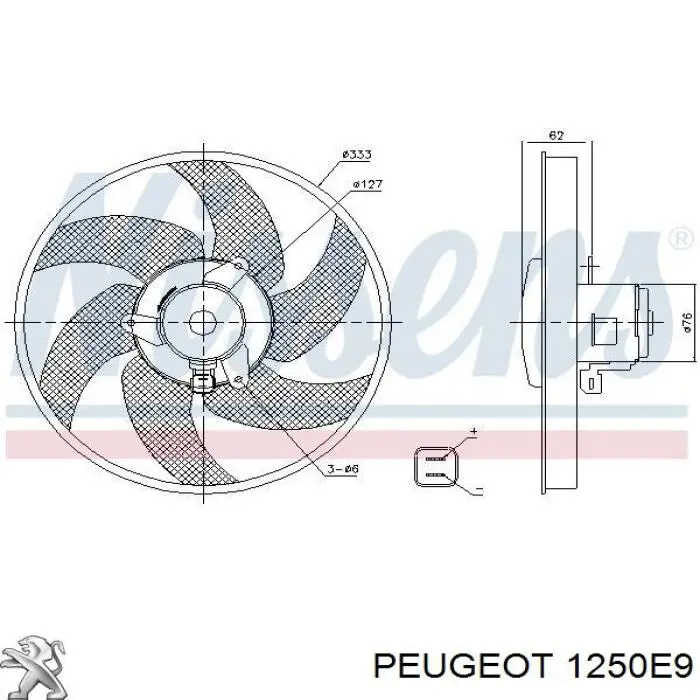 Comprar 1250E9 Peugeot/Citroen Ventilador del motor