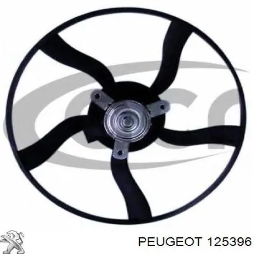 125396 Peugeot/Citroen ventilador (rodete +motor refrigeración del motor con electromotor completo)