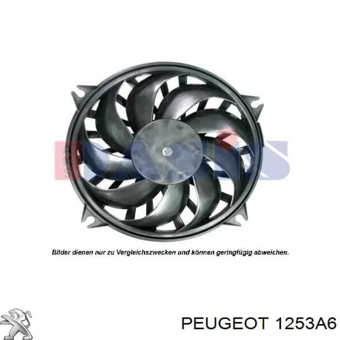 1253A6 Peugeot/Citroen ventilador del motor