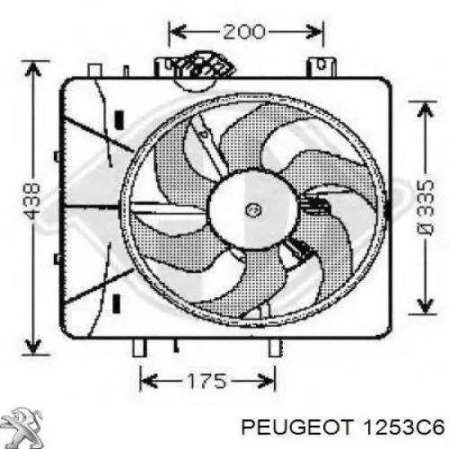 Ventilador, refrigeración motor Peugeot/Citroen 1253C6 precio, desde 59,53 EUR