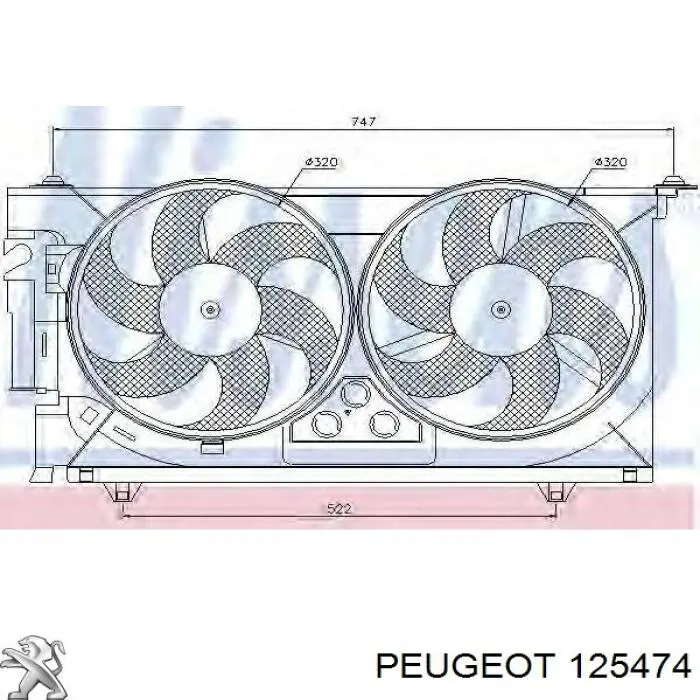 Ventilador del radiador Peugeot/Citroen 125474 precio, desde 80,92 EUR