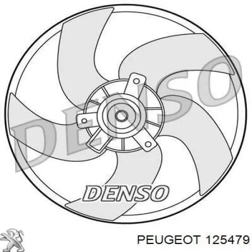 125479 Peugeot/Citroen ventilador (rodete +motor refrigeración del motor con electromotor completo)