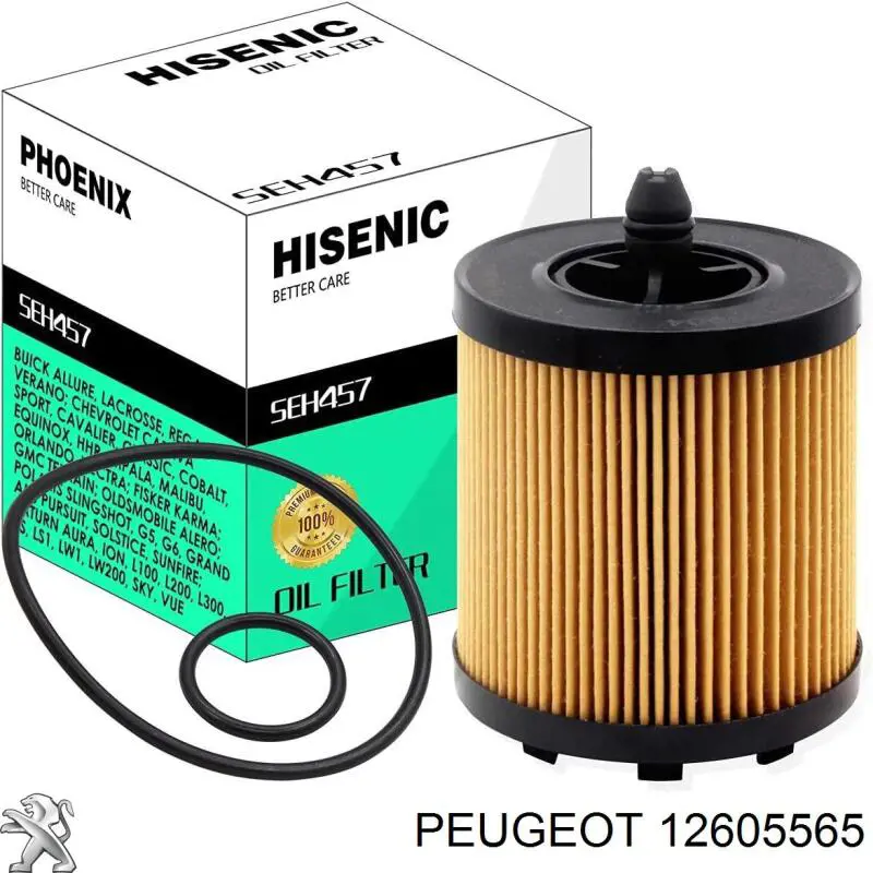 12605565 Peugeot/Citroen filtro de aceite