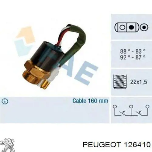 126410 Peugeot/Citroen Interruptor térmico