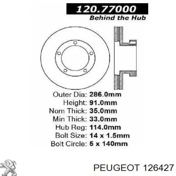 126427 Peugeot/Citroen sensor, temperatura del refrigerante (encendido el ventilador del radiador)
