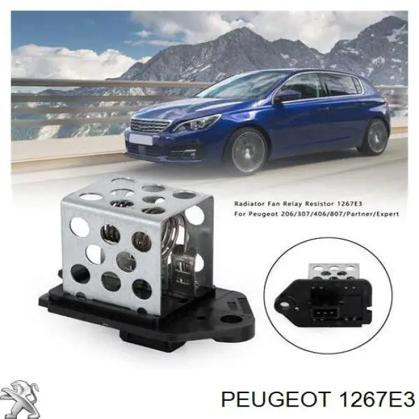 1267E3 Peugeot/Citroen control de velocidad de el ventilador de enfriamiento (unidad de control)