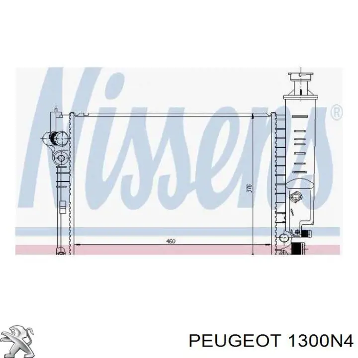 1300N4 Peugeot/Citroen radiador refrigeración del motor