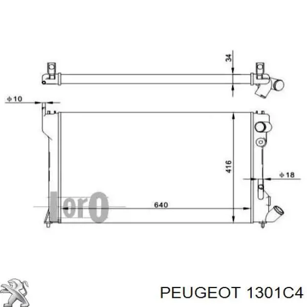 1301C4 Peugeot/Citroen radiador