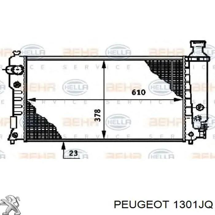 1301JQ Peugeot/Citroen radiador refrigeración del motor