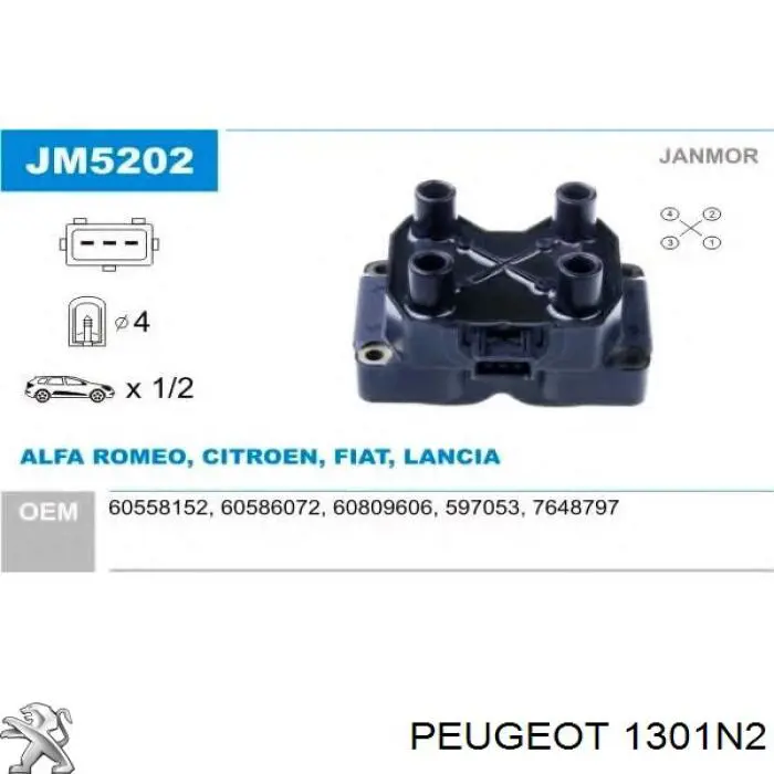 1301N2 Peugeot/Citroen radiador refrigeración del motor